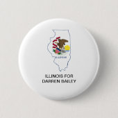 ILLINOIS for DARREN BAILEY GOVERNOR BUTTON 缶バッジ (正面)