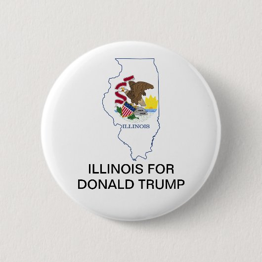ILLINOIS for DONALD TRUMP 2020ボタ大統領のン 缶バッジ (正面)