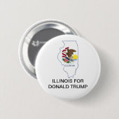 ILLINOIS for DONALD TRUMP 2020ボタ大統領のン 缶バッジ (正面&裏面)