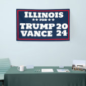 Illinois for Trump Vance 2024バナー 横断幕 (トレードショー)