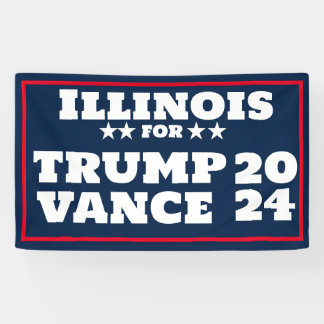 Illinois for Trump Vance 2024バナー 横断幕