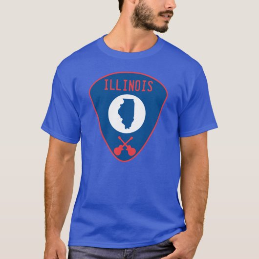 Illinois Guitar Pick Tシャツ (正面)