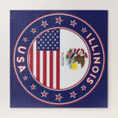 Illinois, Illinois t-shirt, Illinois sticker, ジグソーパズル (横)