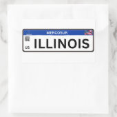 Illinois Mercosur 長方形シール (バッグ)
