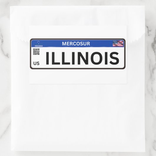 Illinois Mercosur 長方形シール (バッグ)