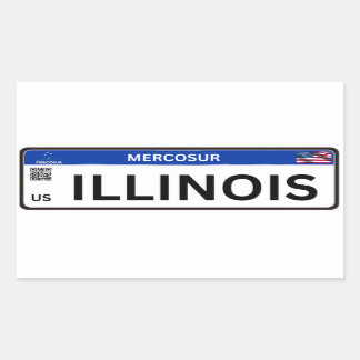Illinois Mercosur 長方形シール
