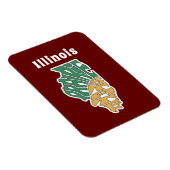 Illinois Nickname Word Art マグネット (右側)