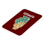 Illinois Nickname Word Art マグネット (左側)