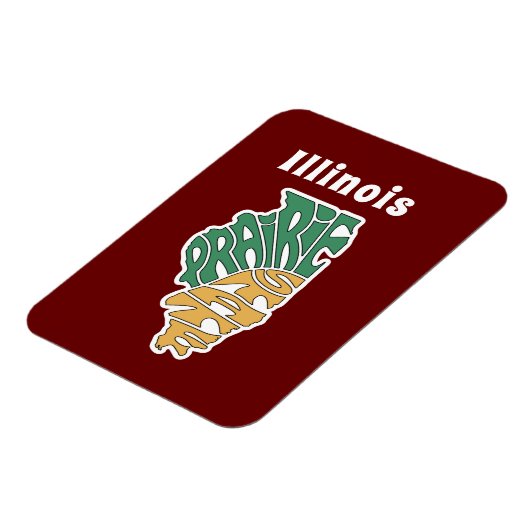 Illinois Nickname Word Art マグネット (左側)