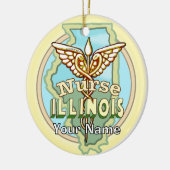 Illinois Nurse Caduceus セラミックオーナメント (左)