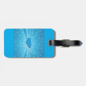 Illinois State Silhouette Blue Starburst ラゲッジタグ (裏面横)