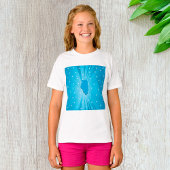 Illinois State Silhouette Blue Starburst Tシャツ