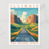 Illinois the Prairie State USA Travel Place ポストカード (正面)