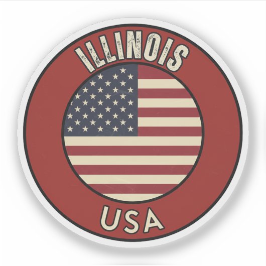Illinois United States of America  シール (正面)