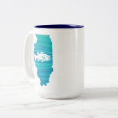 Illinois Wave Fishing ツートーンマグカップ (正面左)