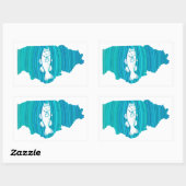 Illinois Wave Fishing 長方形シール (シート)