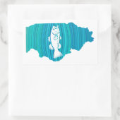 Illinois Wave Fishing 長方形シール (バッグ)