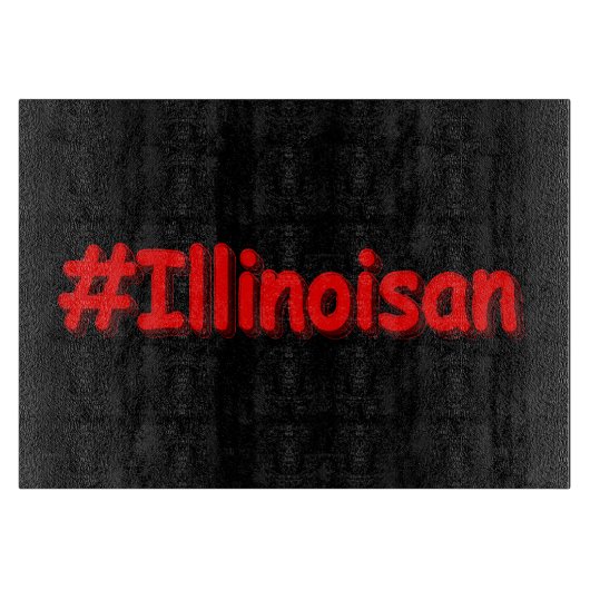 「#Illinoisan」かわいいデザイン。買今 カッティングボード (正面)