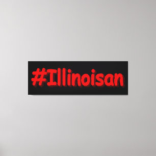 「#Illinoisan」かわいいデザイン。買今 キャンバスプリント