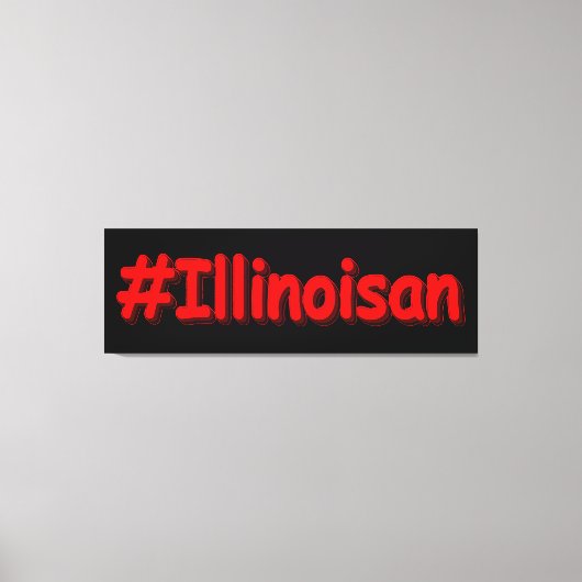 「#Illinoisan」かわいいデザイン。買今 キャンバスプリント (正面)