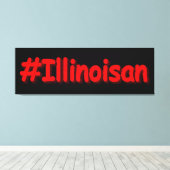 「#Illinoisan」かわいいデザイン。買今 キャンバスプリント (インサイチュ (ウッドフロア))