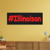 「#Illinoisan」かわいいデザイン。買今 キャンバスプリント (インサイチュ (リビング))