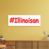 「#Illinoisan」かわいいデザイン。買今 キャンバスプリント (インサイチュ (リビング))