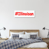 「#Illinoisan」かわいいデザイン。買今 キャンバスプリント (インサイチュ (寝室))
