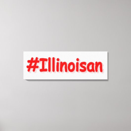 「#Illinoisan」かわいいデザイン。買今 キャンバスプリント (正面)