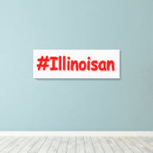 「#Illinoisan」かわいいデザイン。買今 キャンバスプリント (インサイチュ (ウッドフロア))
