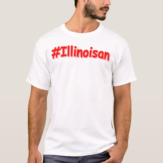 「#Illinoisan」かわいいデザイン。買今 Tシャツ (正面)