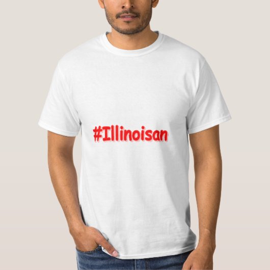 「#Illinoisan」かわいいデザイン。買今 Tシャツ (正面)