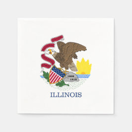 Illinoisan Flag, Flag of Illinois スタンダードカクテルナプキン