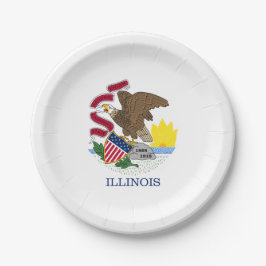 Illinoisan Flag, Flag of Illinois ペーパープレート