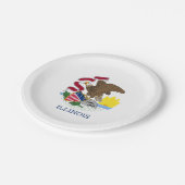 Illinoisan Flag, Flag of Illinois ペーパープレート (アングル)