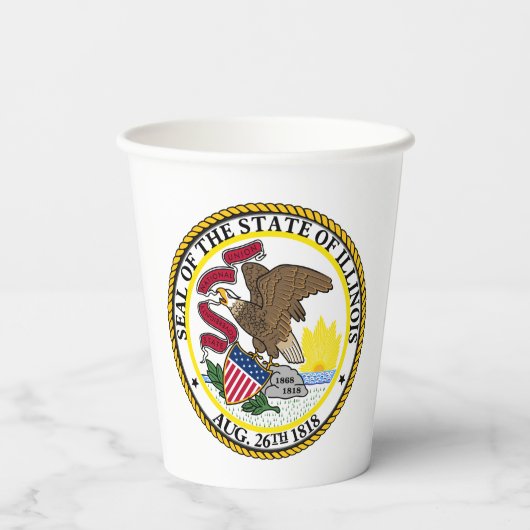 Illinoisan Flag & Seal, Flag of Illinois 紙コップ (裏面)