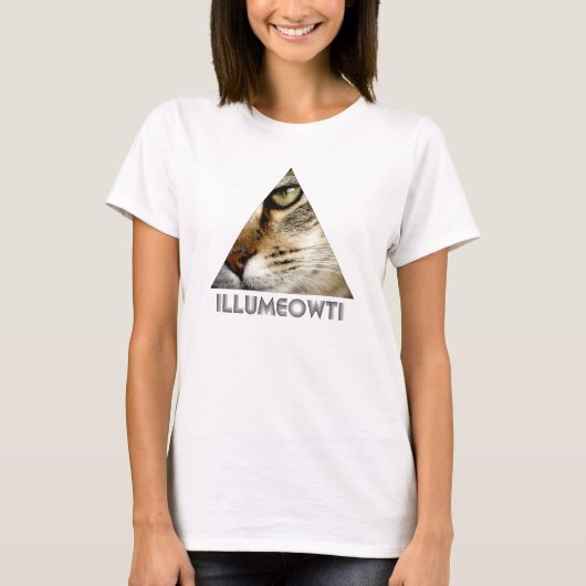 IllumeowtiのTシャツ(黒い文字) Tシャツ (正面)