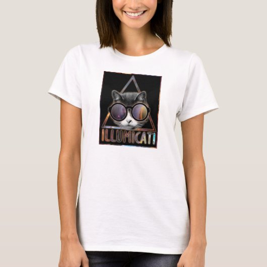 Illumicati猫の秘密結社 Tシャツ (正面)
