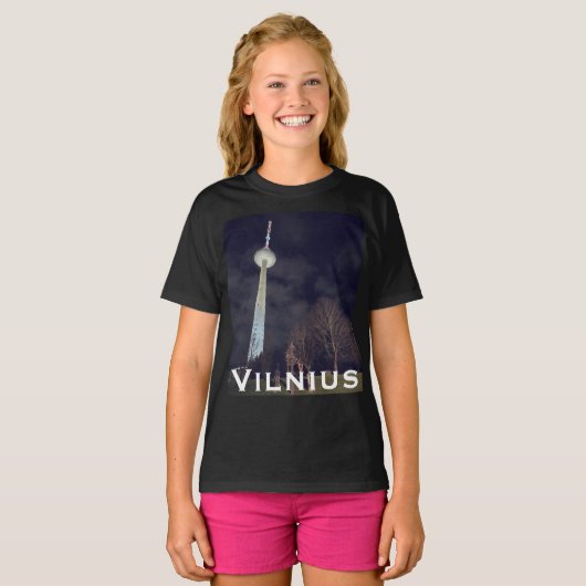 Illuminate the Night: Vilnius TV Tower, Lithuania Tシャツ (正面フル)