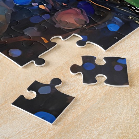 Illuminated Blooming Lotus Flower ジグソーパズル (側面)