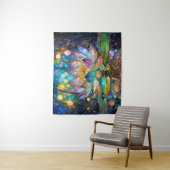 Illuminated Blooming Lotus Flower タペストリー (インサイチュ)