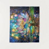 Illuminated Blooming Lotus Flower タペストリー (正面)