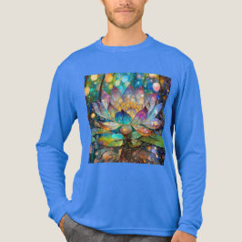 Illuminated Blooming Lotus Flower トライブレンドＴシャツ