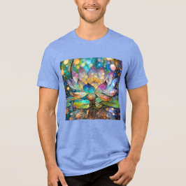 Illuminated Blooming Lotus Flower トライブレンドＴシャツ