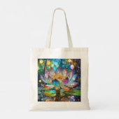 Illuminated Blooming Lotus Flower トートバッグ (裏面)