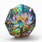 Illuminated Blooming Lotus Flower フォトブロック (左)