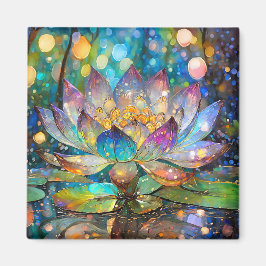 Illuminated Blooming Lotus Flower マグネット