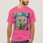 Illuminated Blooming Lotus Flower Tシャツ (正面)