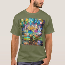 Illuminated Blooming Lotus Flower Tシャツ