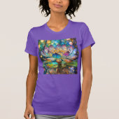 Illuminated Blooming Lotus Flower Tシャツ (正面)